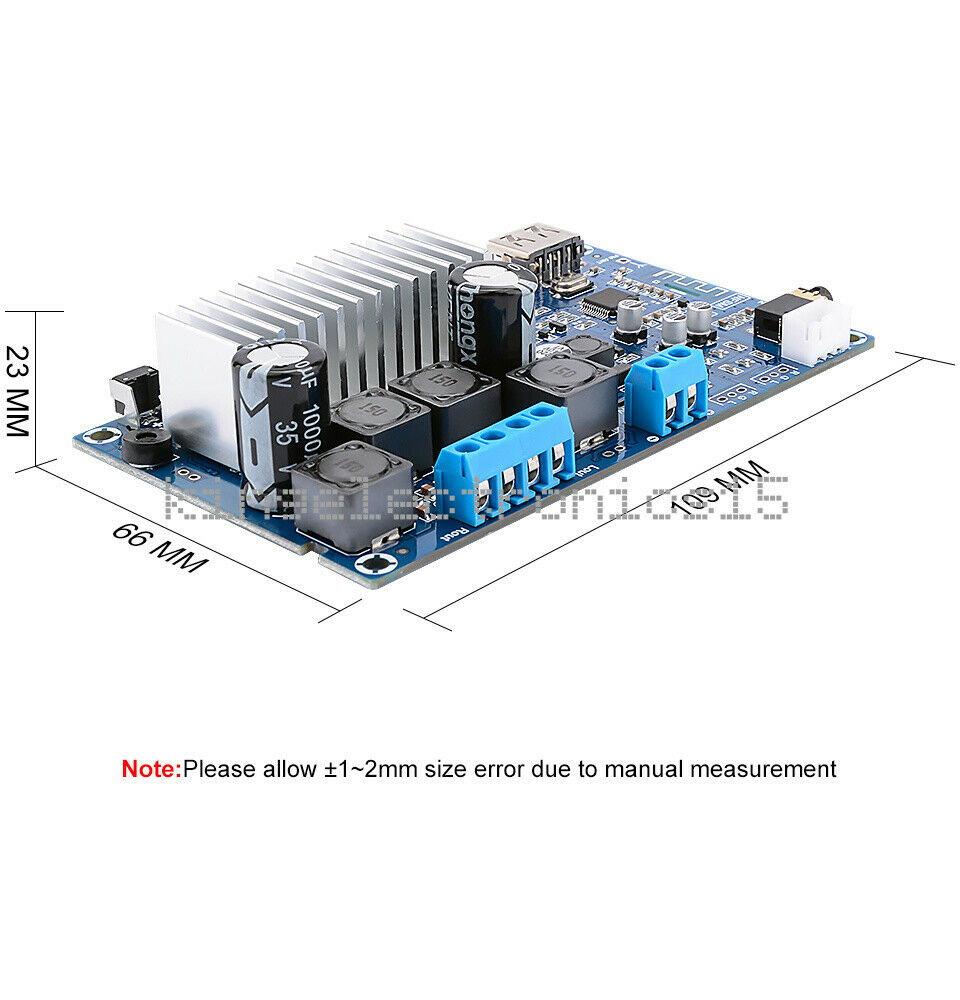 TPA3116 Bluetooth 5.0 Power Digital Amplifier Board 50Wx2 Stereo 2.0 Channel K9