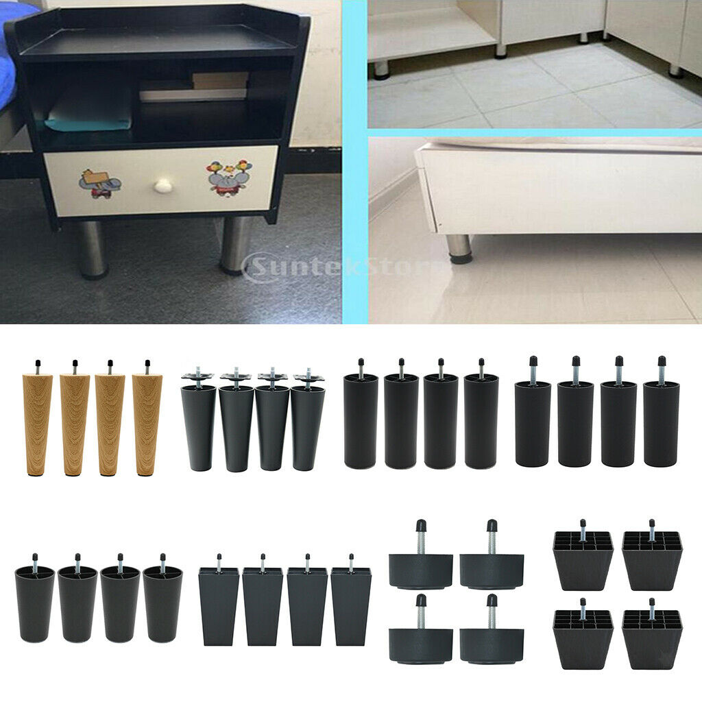 4pcs Bed Chair Furniture Sofa Couch Legs Replacement Bed Riser 125mm