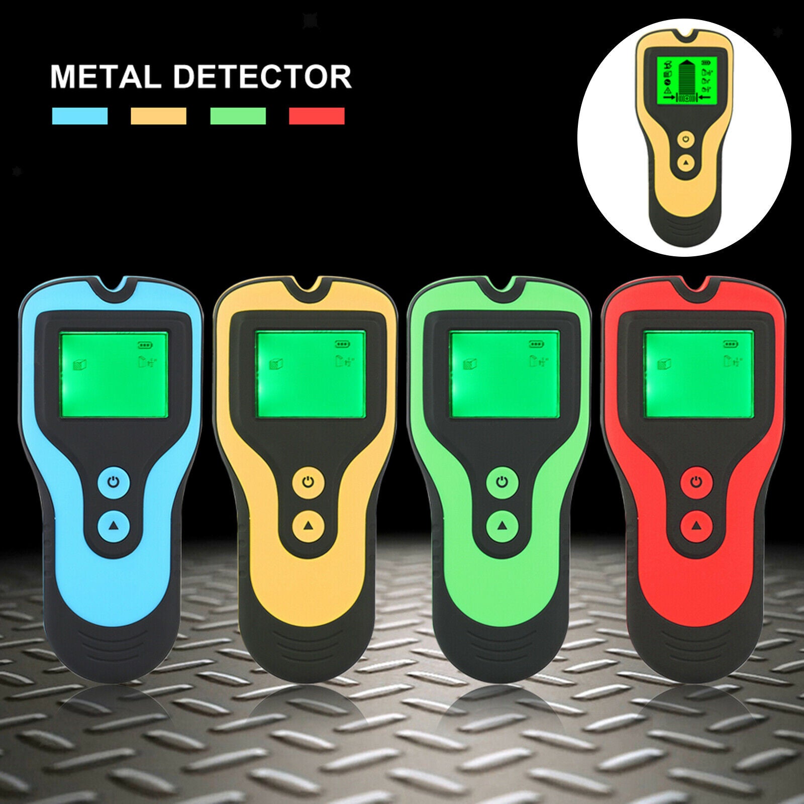 3 1 Multi-Function Stud Detector Wood AC Wire Metal Studs Detection Yellow