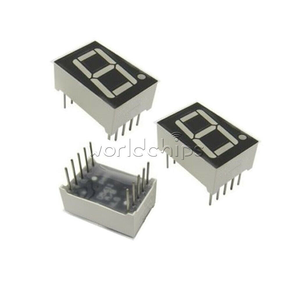 2PCS Digital Tube 0.56" 7-Segment 1-Digit Blue LED Display Common Anode