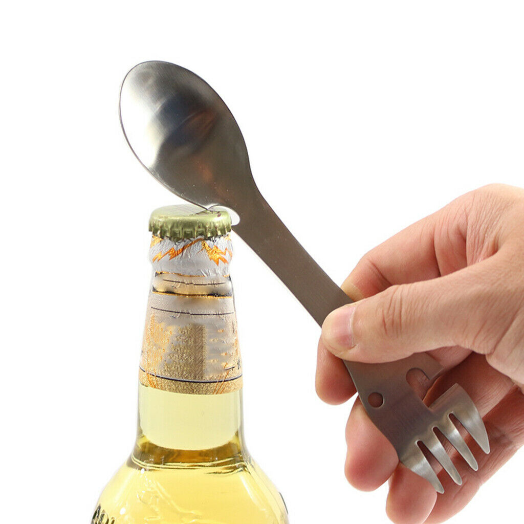 2pcs   Eco - Friendly   Fork   Spoon   Steel   with   Serrations   for