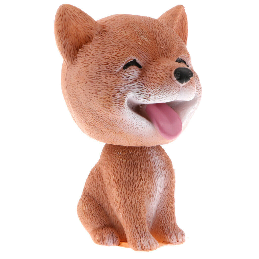 Nodding Shiba Inu Dog Puppy Animal Ornaments Mini Bobble Head Figures Toys