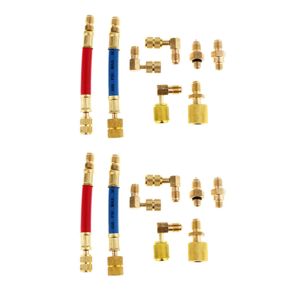 16x Car Air Conditioning Refrigeration R134A R12 Hose Adapter Connector