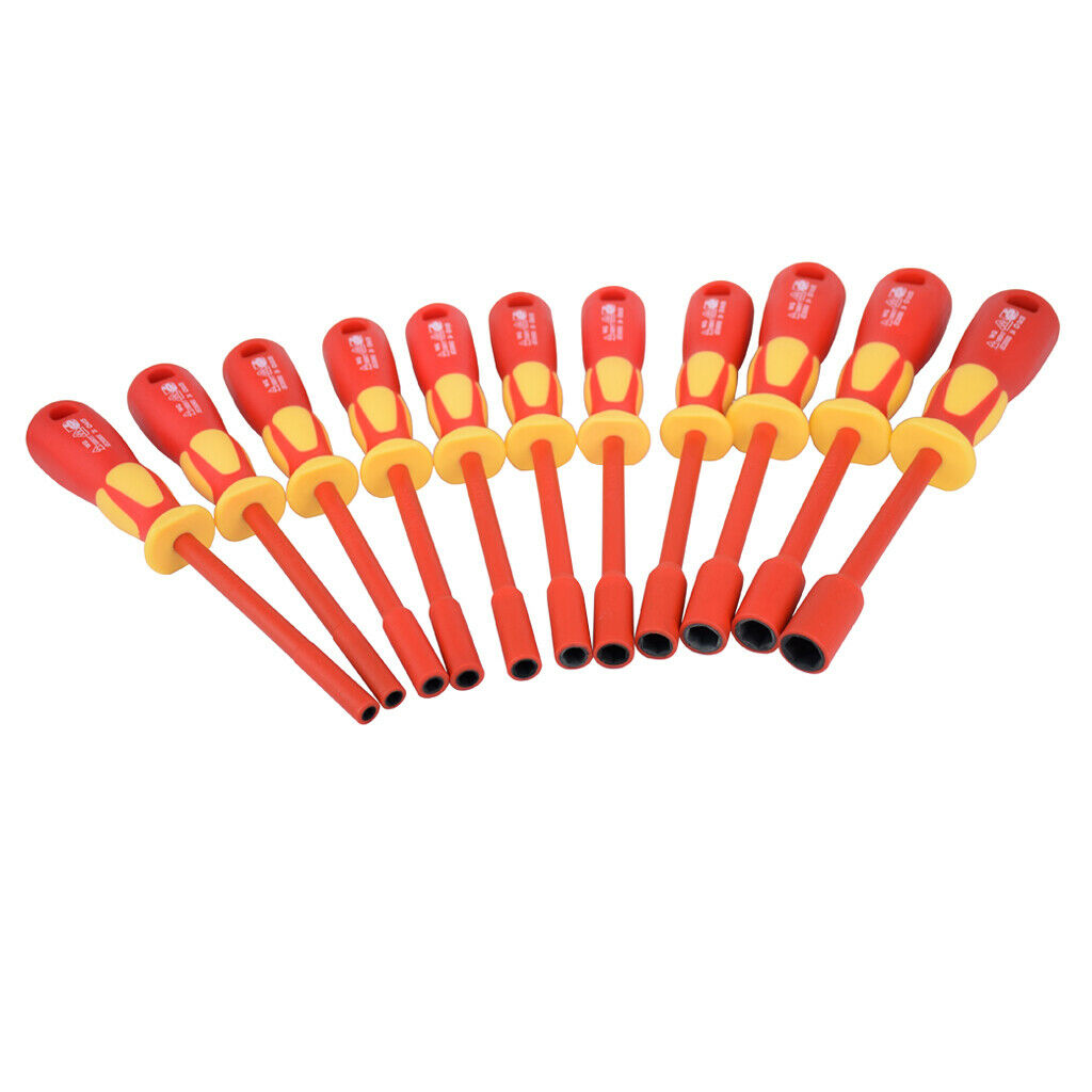 Insulated Nut Driver Electric 1000V 4mm-13mm Hex Screwdriver 8mm x 125mm
