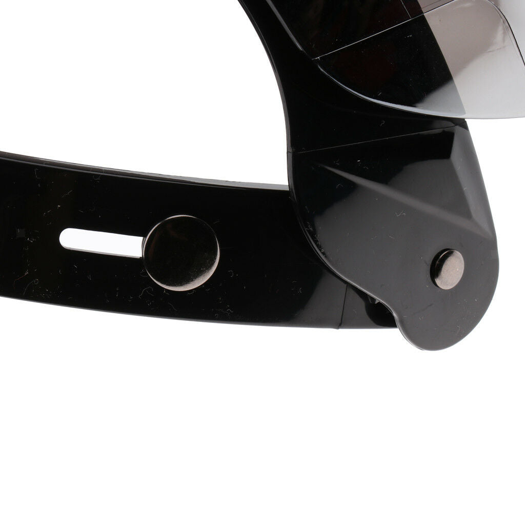 Motorcycle Flip Up 3 Snap Bubble Visor Dirt Bike Helmet Face Wind Shield