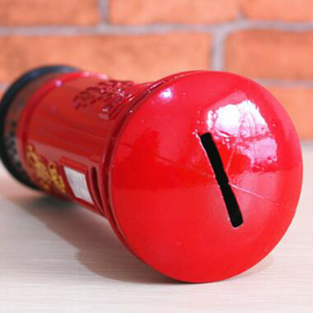 Metal Britain London Street Red Mailbox Piggy Bank Postbox Money Box