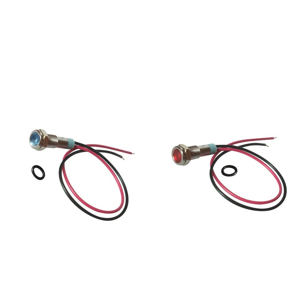 2Pcs 6mm 220V LED Indicator Light Lamp Pilot Dash Car Vehicle Motorcycle Boat