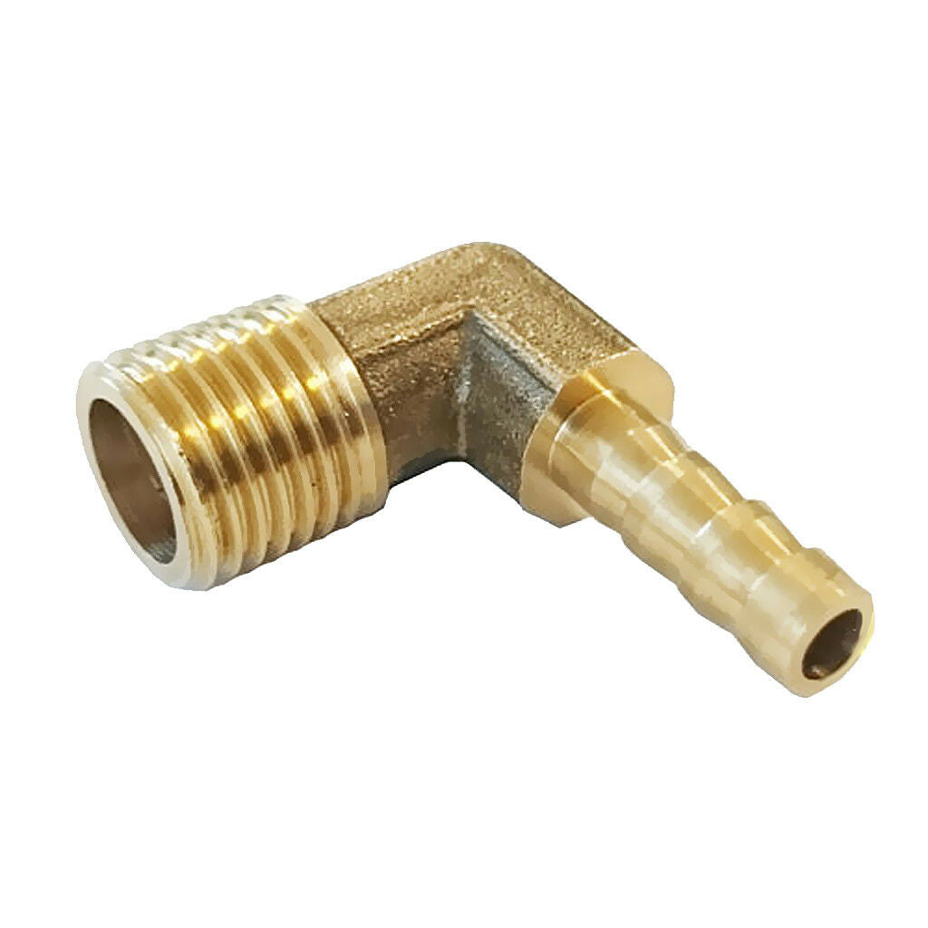1/4" BSP 8mm Elbow Male Barb Hose Tail Fitting Fuel Air Gas Water Hose Oil