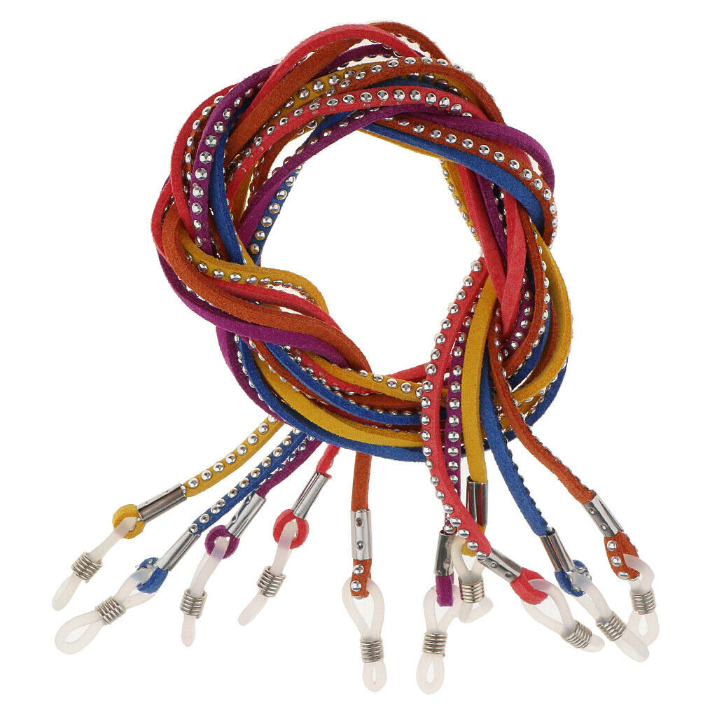 5pcs Children Suede Sunglass Holder Eyewear Cord Holder Lanyard Neck