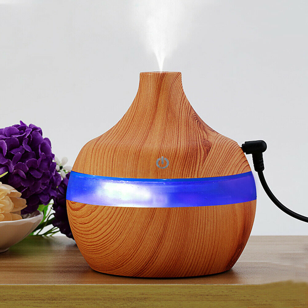 USB 300ml LED Ultrasonic Aroma Diffuser Essential Oil Humidifier Air Purifier