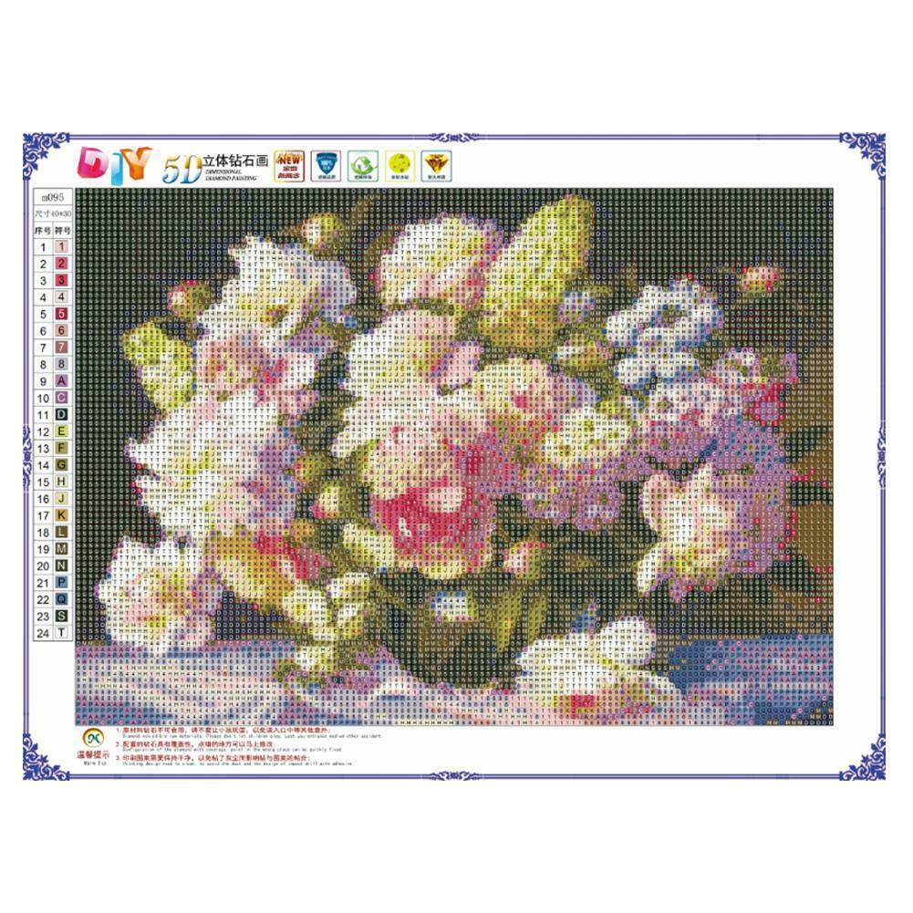 5D DIY Warm Flowers Full Drill Diamond Embroid Painting Cross Stitch Kits @