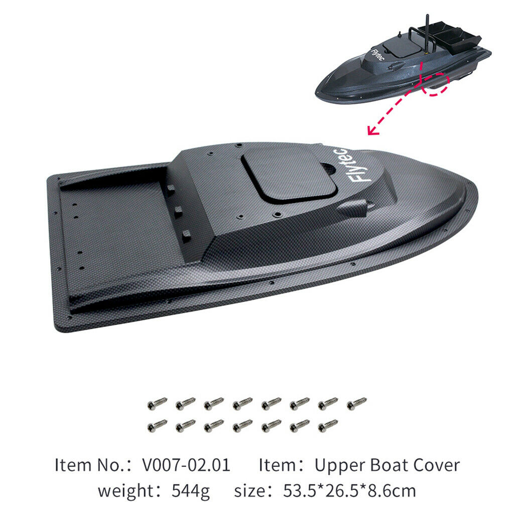 Electric Fishing RC Bait Boat Hull Shell for   V007 Parts Black