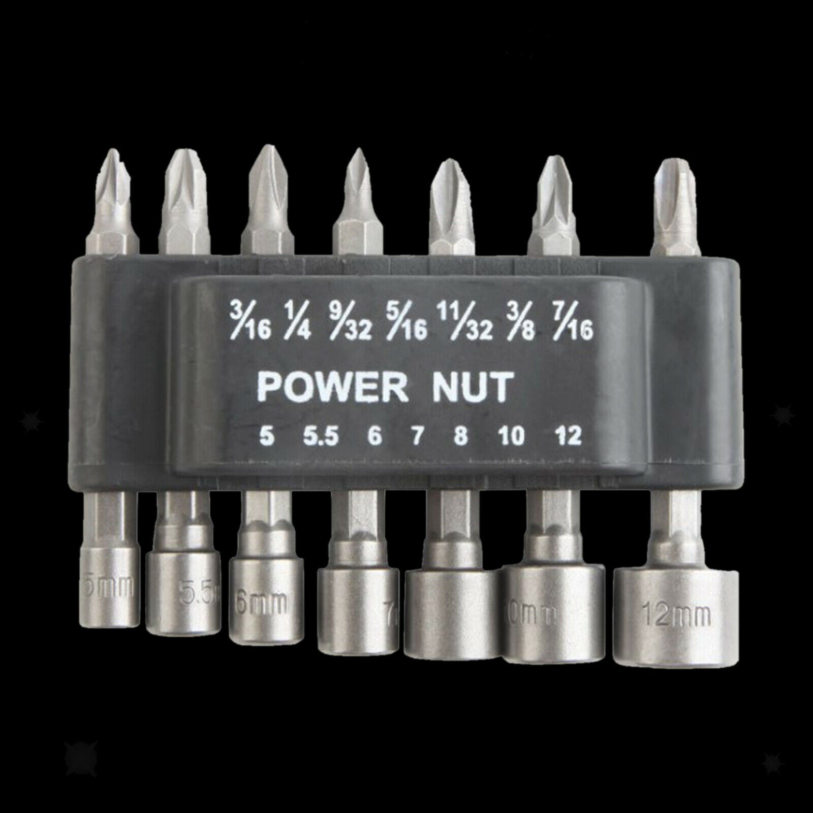 Socket Set Power Hex Socket Set Screw Driver Adapter Tools Parts 9x7.5x2cm