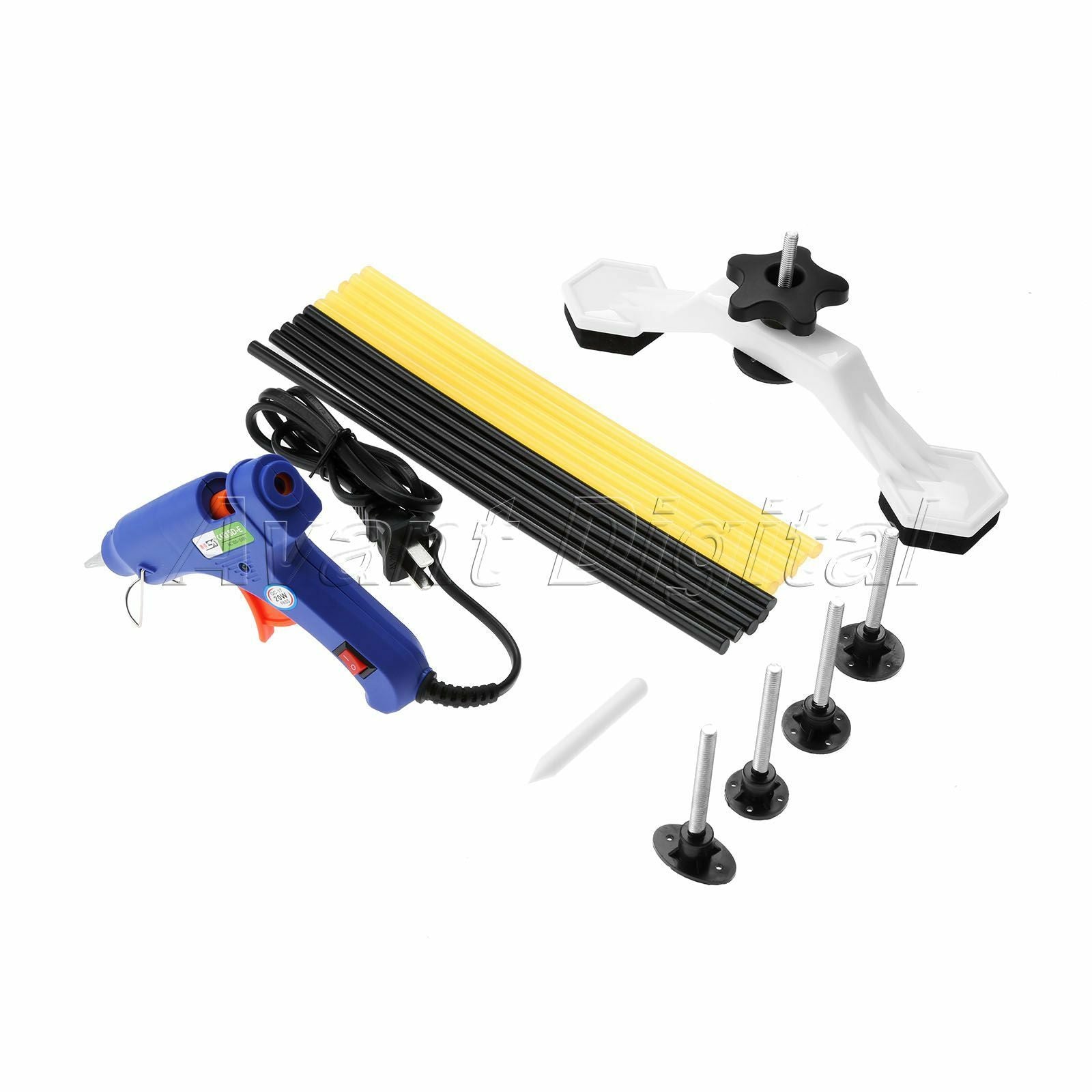 Tools Set Paintless Dent Repair Puller Bridge Glue Gun Car Hail Dent Removal