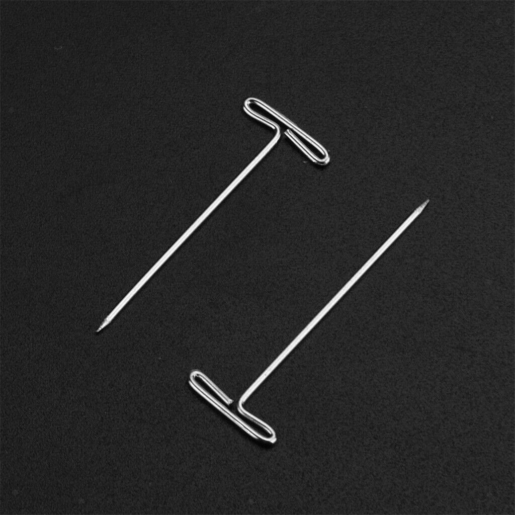 Steel T-pins 1.2 inch for Blocking Knitting, Modelling and Crafts, Wig Making