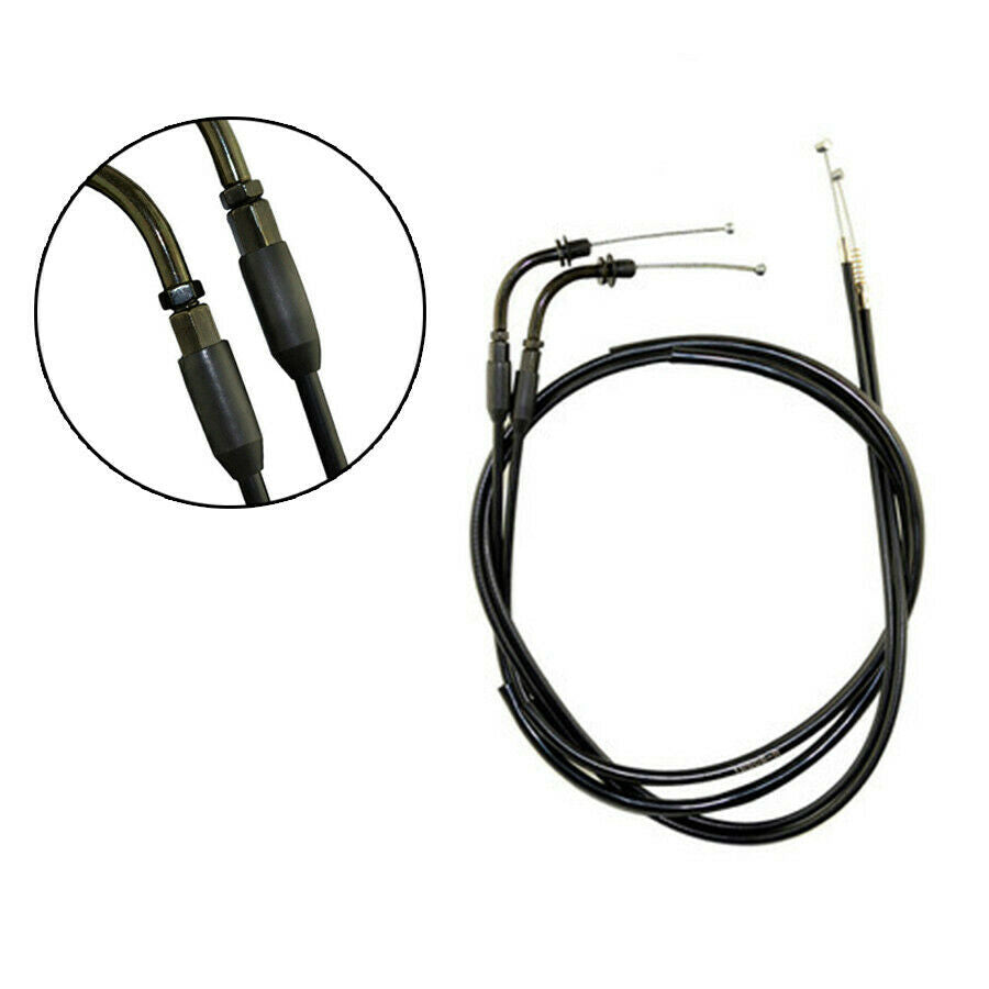 2* 110cm Rubber Coated Throttle Cable Wire Oil Line For Sportster XL883 XL1200