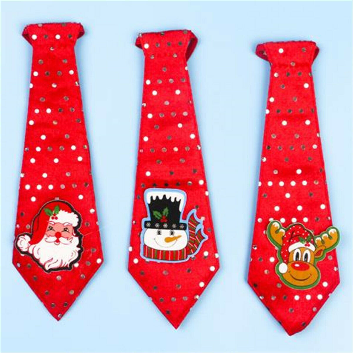 Christmas Necktie Stripe Wave Point Tie Tree Hanging Festival Xmas Decor Gift