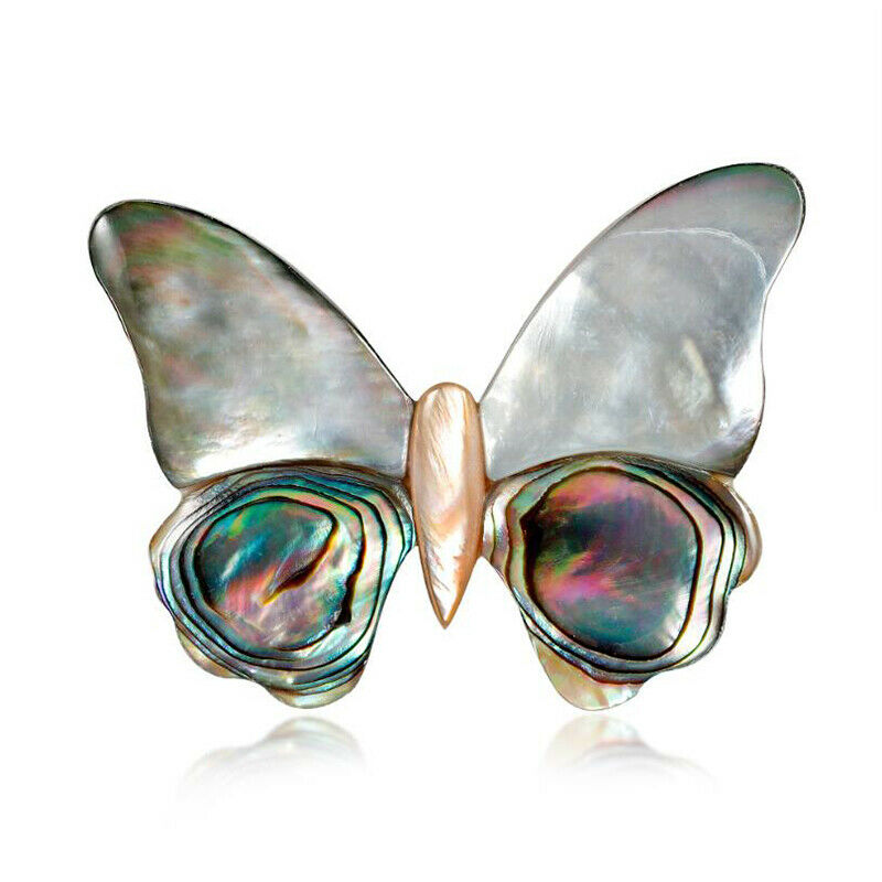 Retro Natural Abalone Shell Brooch Colorful Insect Pin Women Accessories .l8