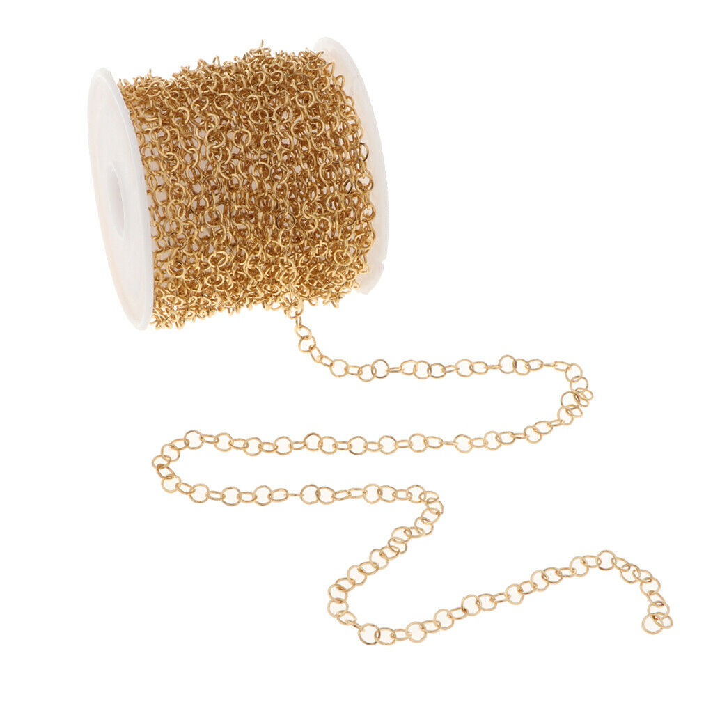 6 Meters Stainless Steel Cable Chain Link in Bulk for Necklace Bracelet Jewelry