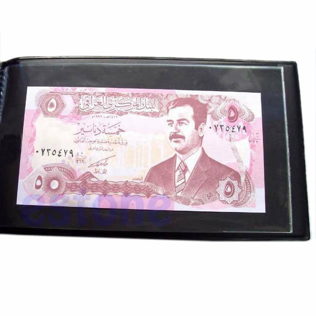 30 Notes Pages Paper Money Pocket Wallet Currency Banknote Collection Album