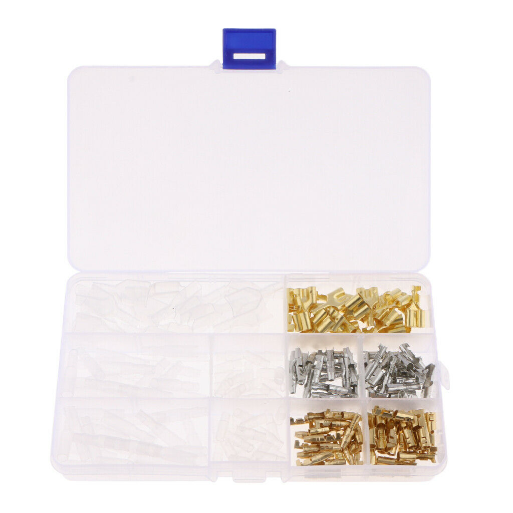 60 Kits 4mm Male Female Terminals Wire Connector With Cover For Car
