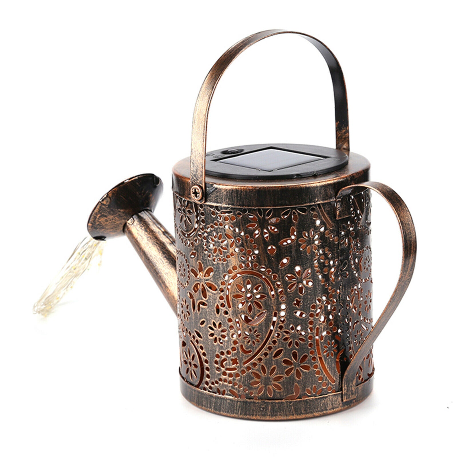LED Waterproof Waterfall Lights Garden Vine Sloar Watering Can String Lights