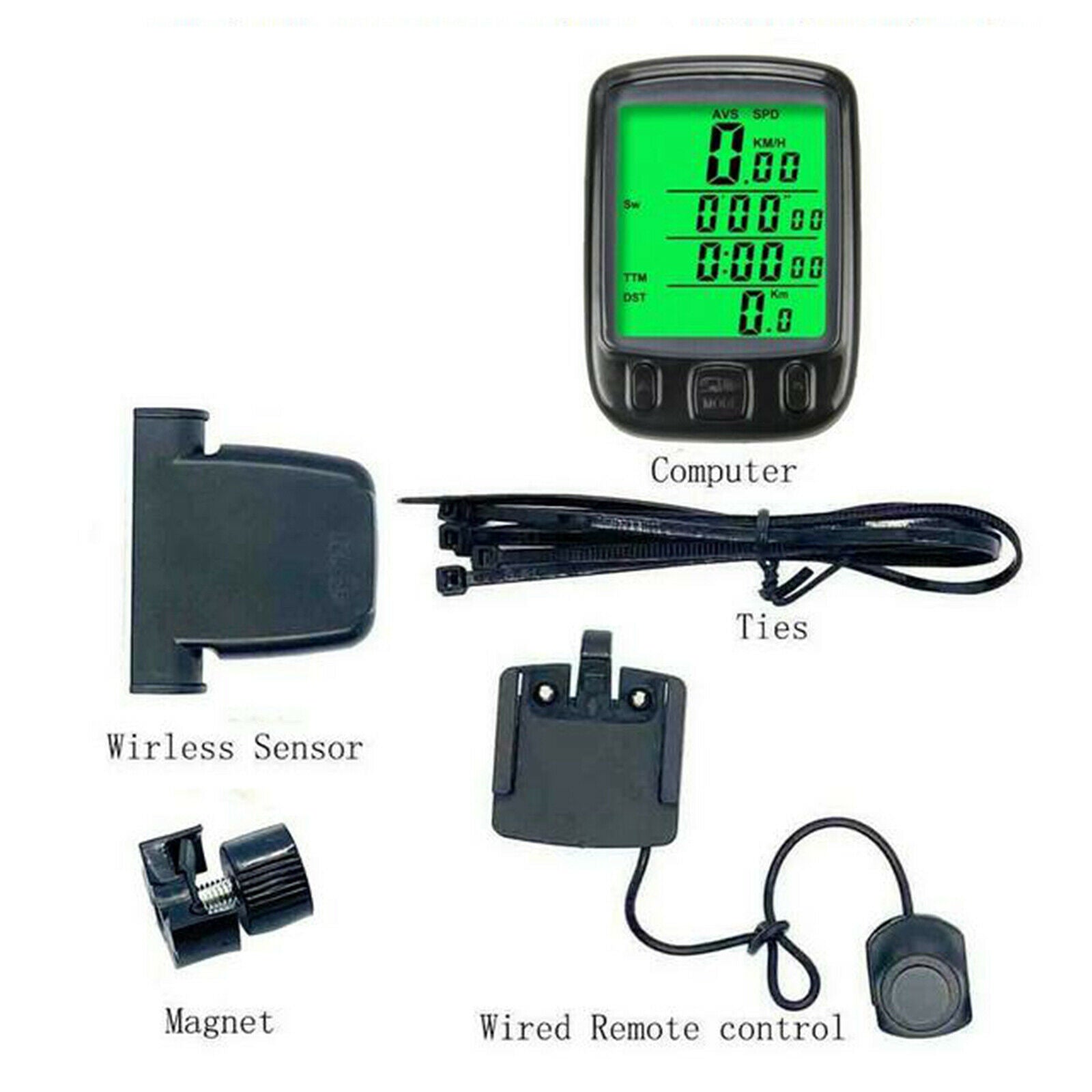 Bicycle Computer, Multifunction Waterproof LCD Display Bike Speedometer Bicycle