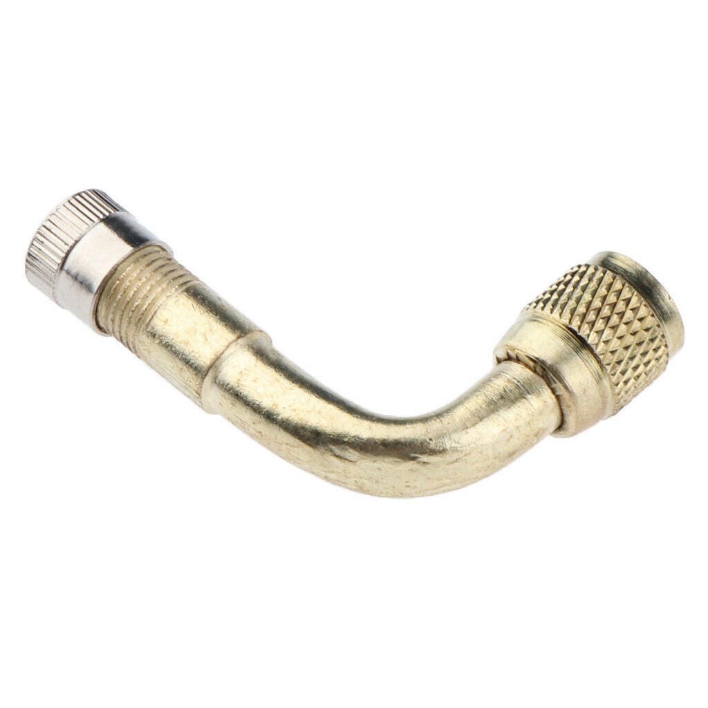 2x Valve Extension Tyre Stem Adapter Core   90 Angle Car Bike Truck Brass