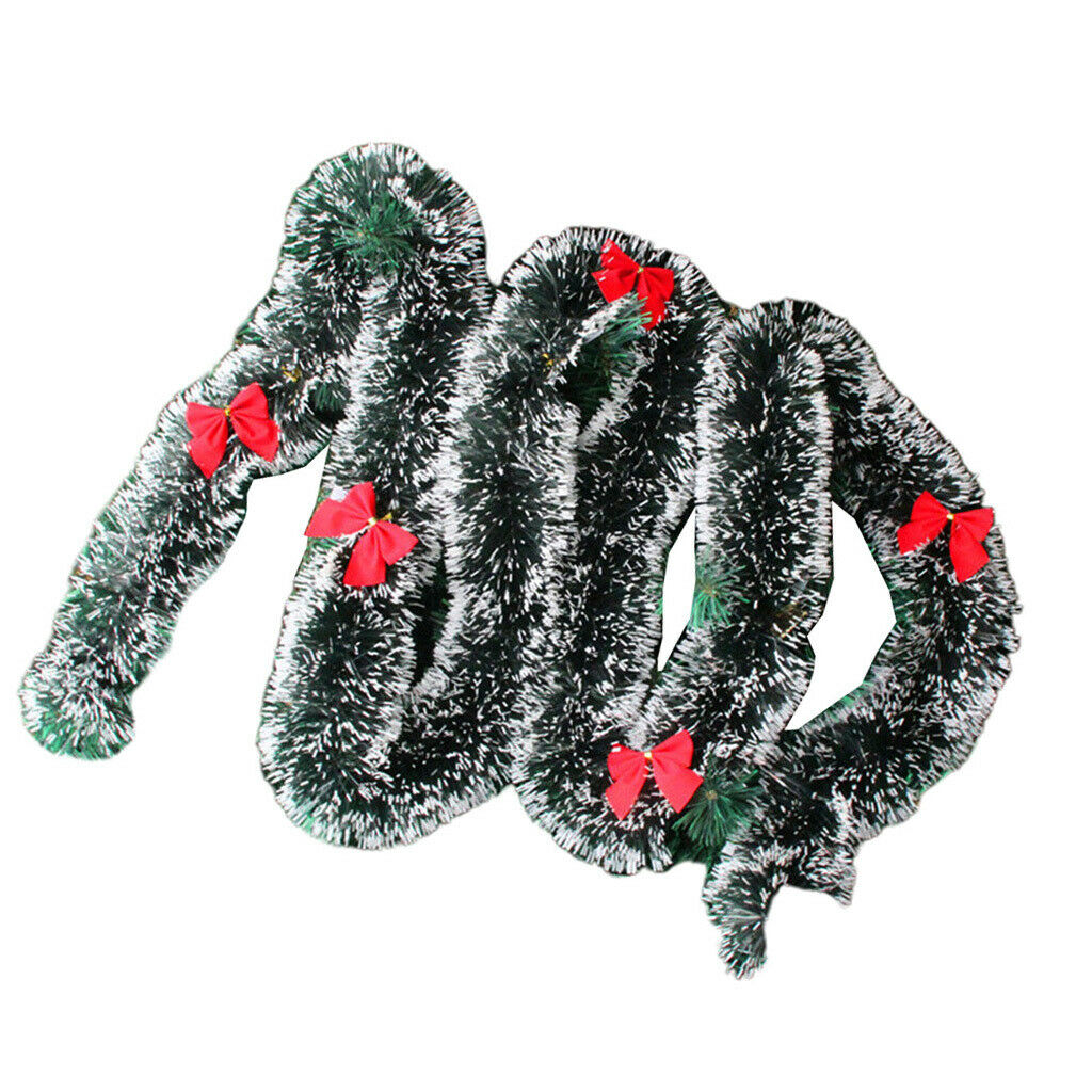 Christmas Garland Party Pine Tree Green Ribbon   Ornament Decorations-01