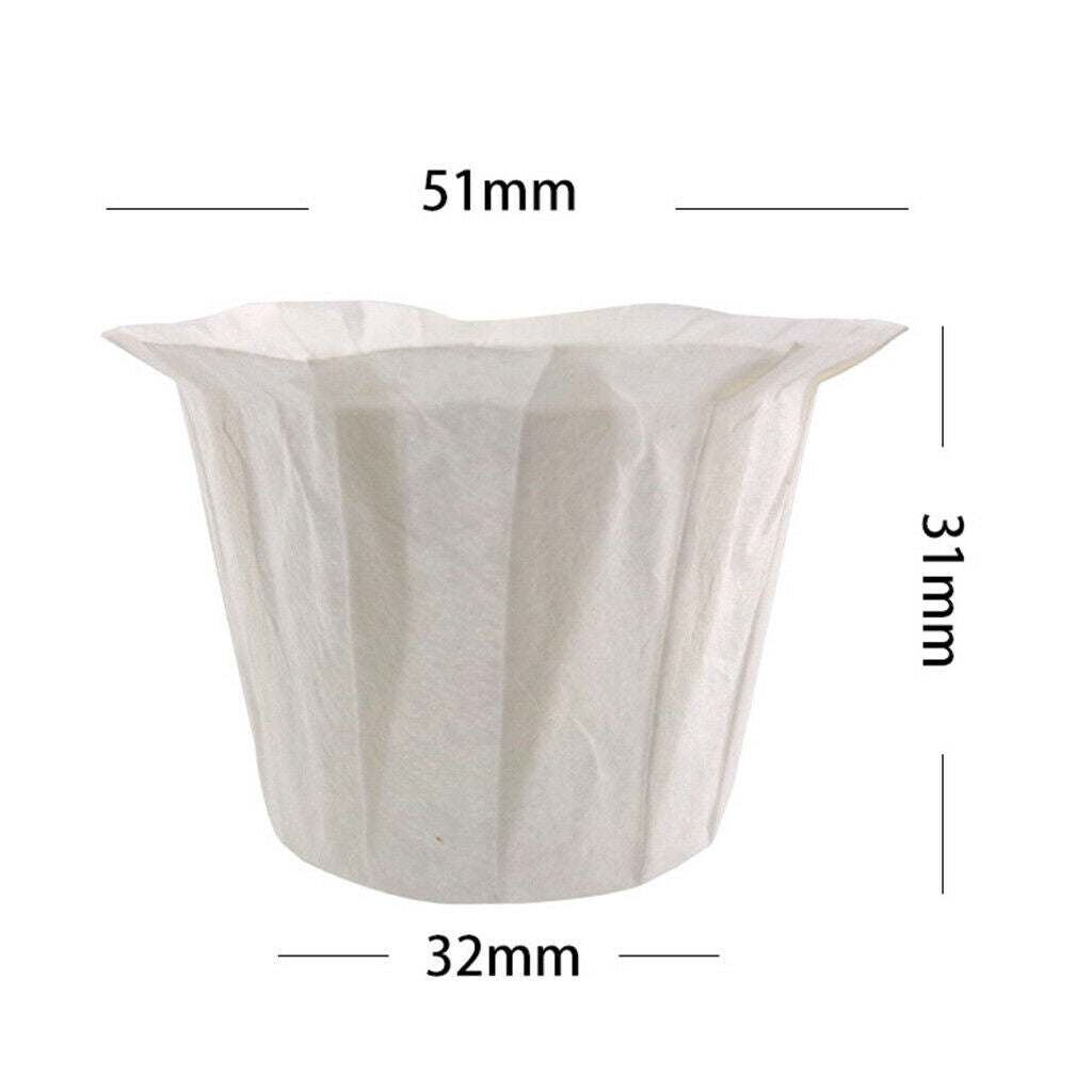 20pcs Coffee Paper Filters Cups Disposable Paper Cups Replacement Filter Cup