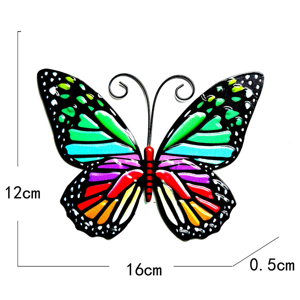 4x Butterfly Garden Wall Decor Yard Patio Fence Sculpture Hanging Decoration