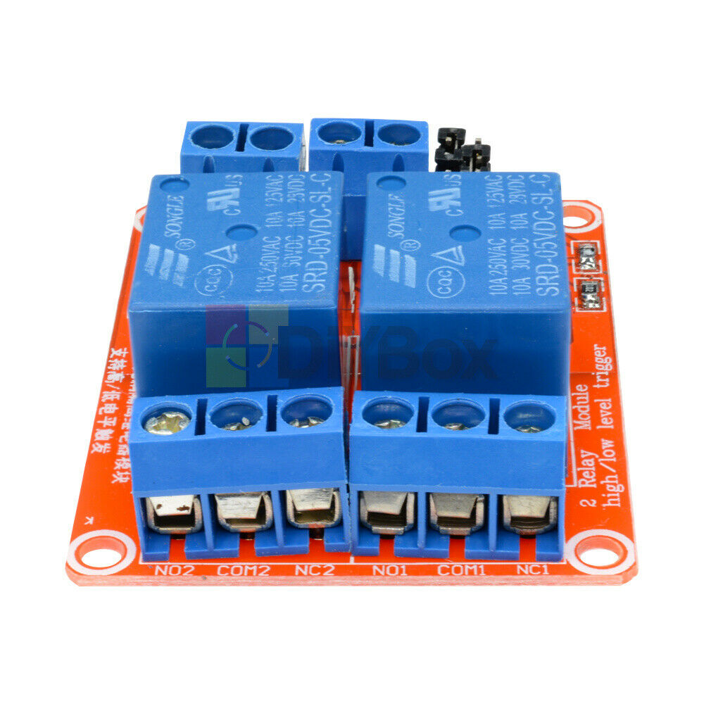 5V 2-CH Two Channel Relay Module w/ Optocoupler Support High & Low Level Trigger