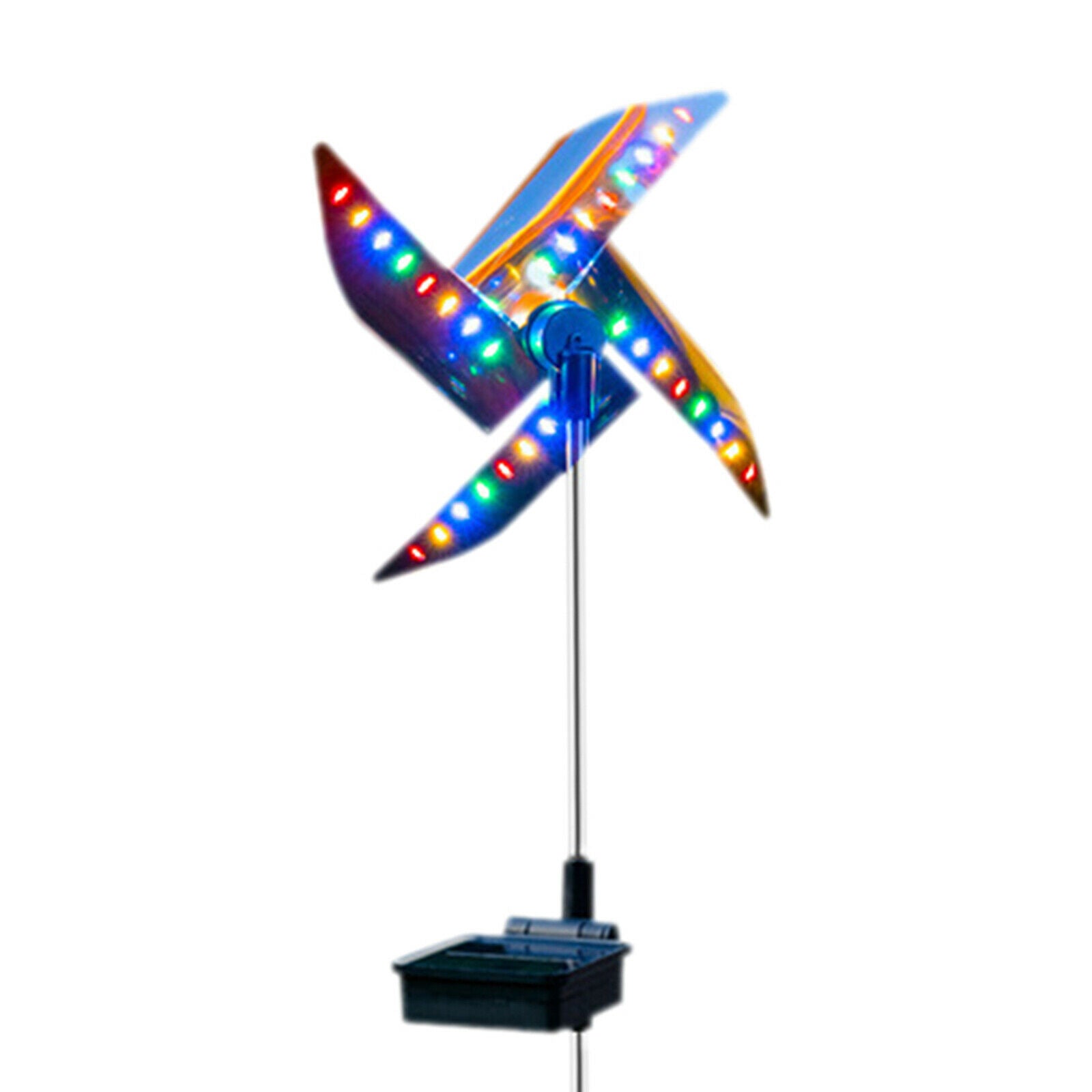 2 Pack 32 LED Windmill Solar Ground Garden Light Path Lighting for Christmas