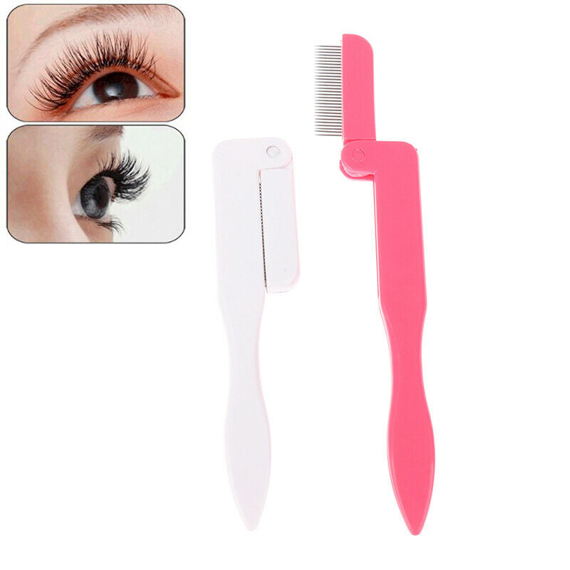 1Pcs Folding Eyelash Comb Eyelash Curl Separator Eyebrow Grooming Bru.l8