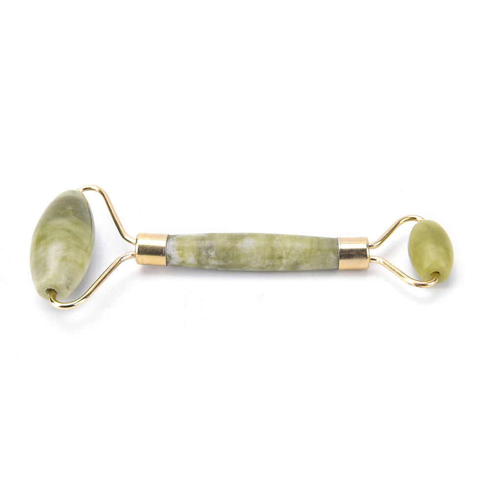 Natural Jade Guasha Facial Beauty Massage Tool Jade Roller Face Thin Massager DD
