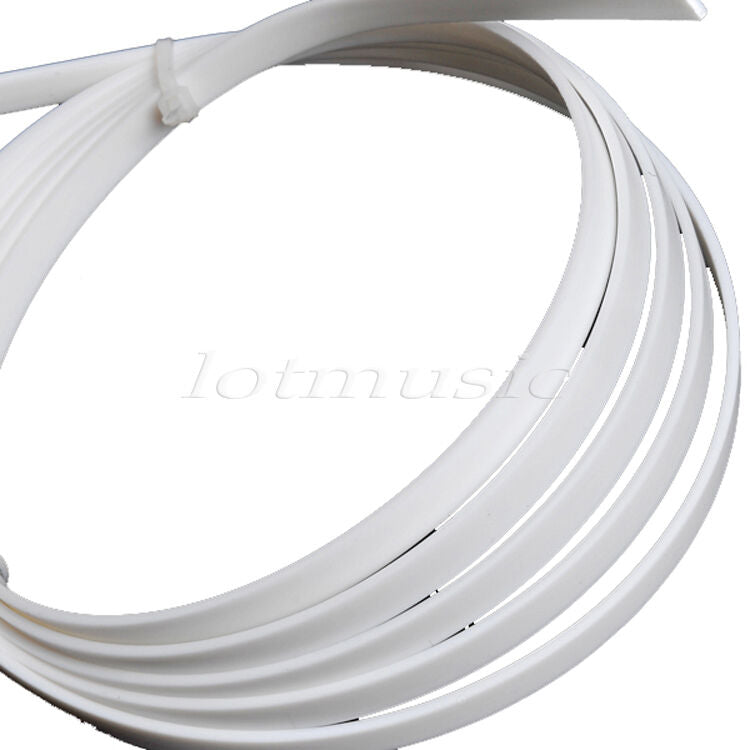 8 Pcs Guitar Bindings Purfling Strips Body Project 1650 x 6 x 1.5mm ABS White