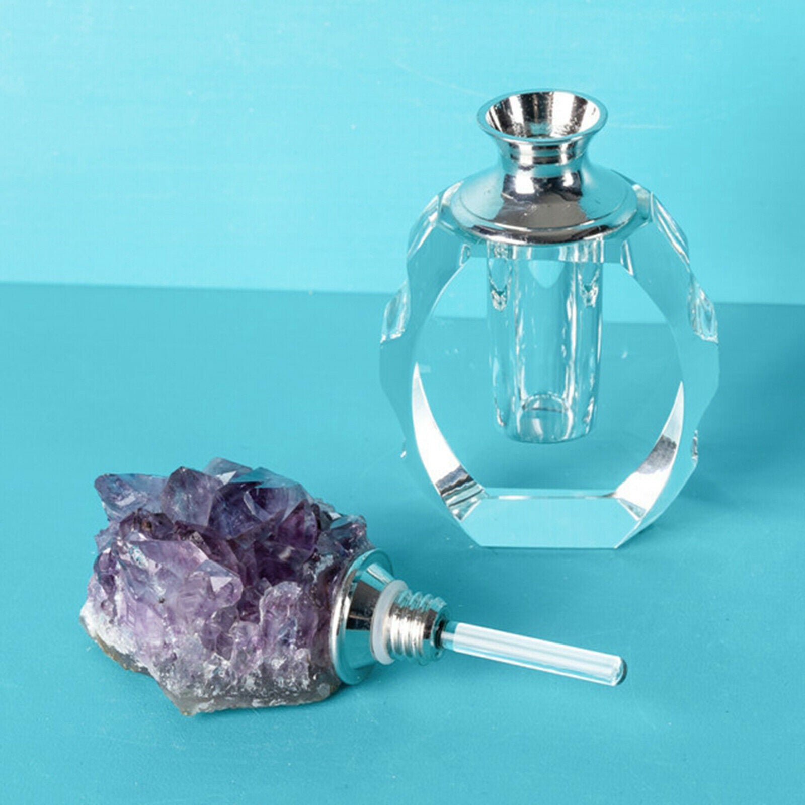 Empty Crystal Perfume Bottle Refillable Glass Bottle Fragrance Container Scent