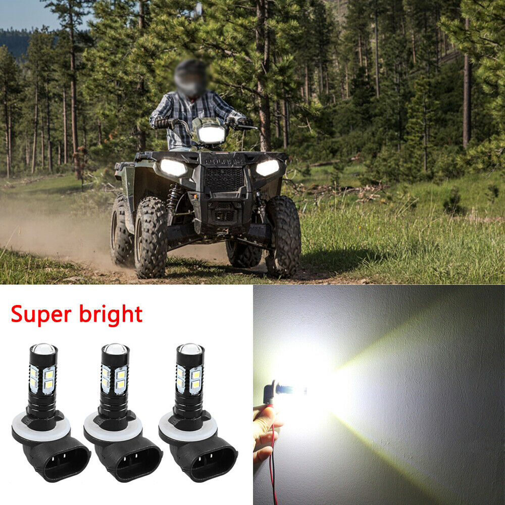 3PCS 150W 3600LM Headlight LED Bulbs For Polaris Sportsman850 800 700 500 6000K