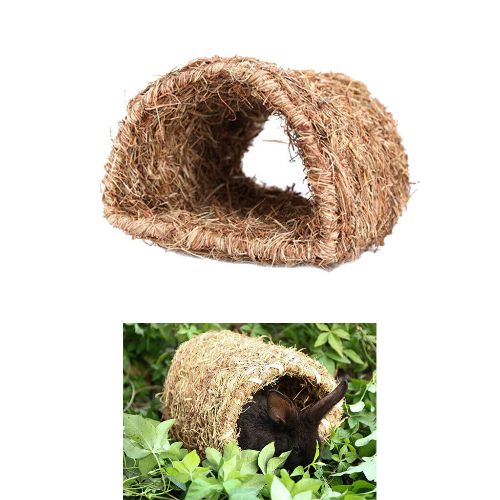 Hand-made Natural Straws Hamster Bunny Gerbil Chinchillas Rabbit Nest Cubby