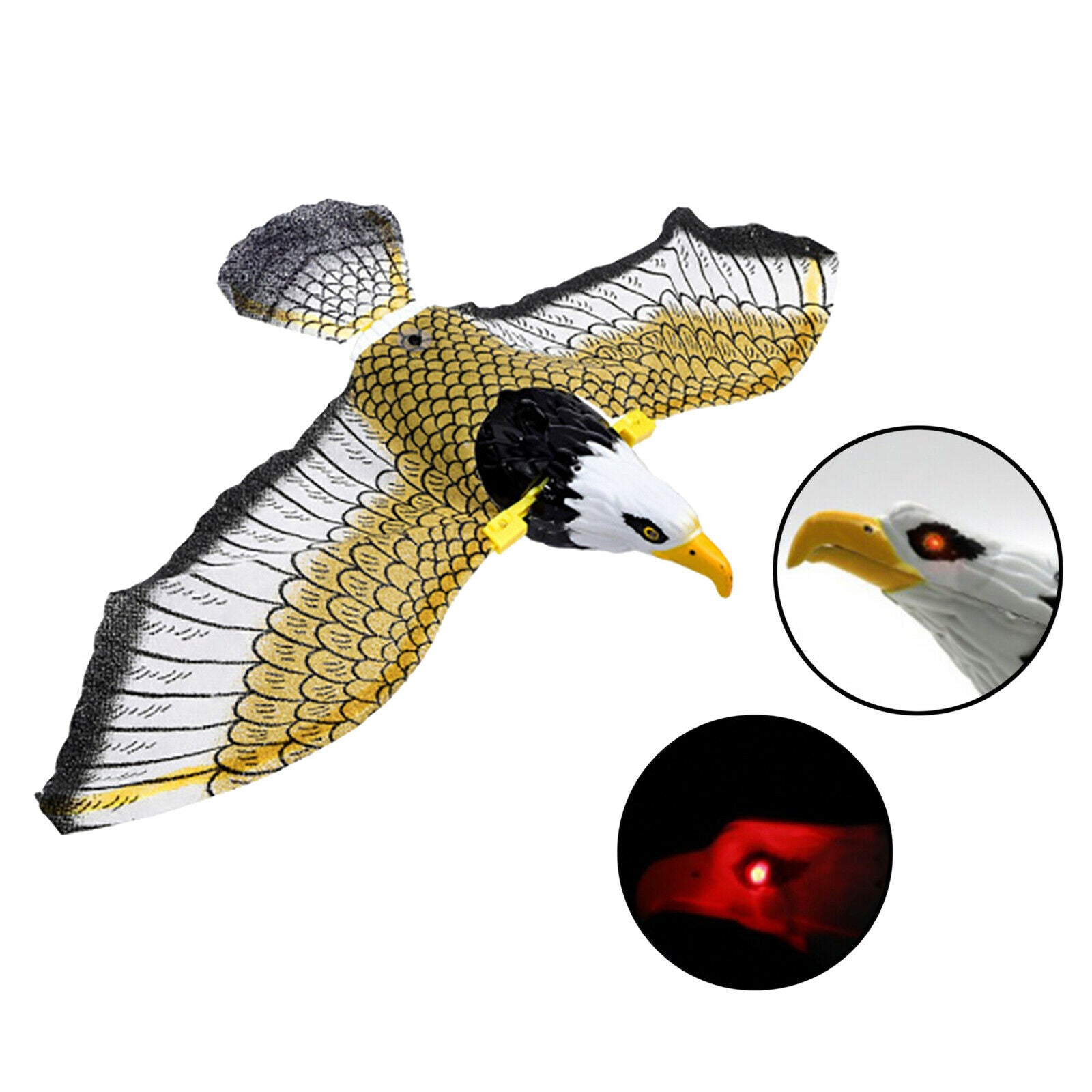 Luminous Hanging Falcons Eagle Bird Scare Kite w/ Music Decoy