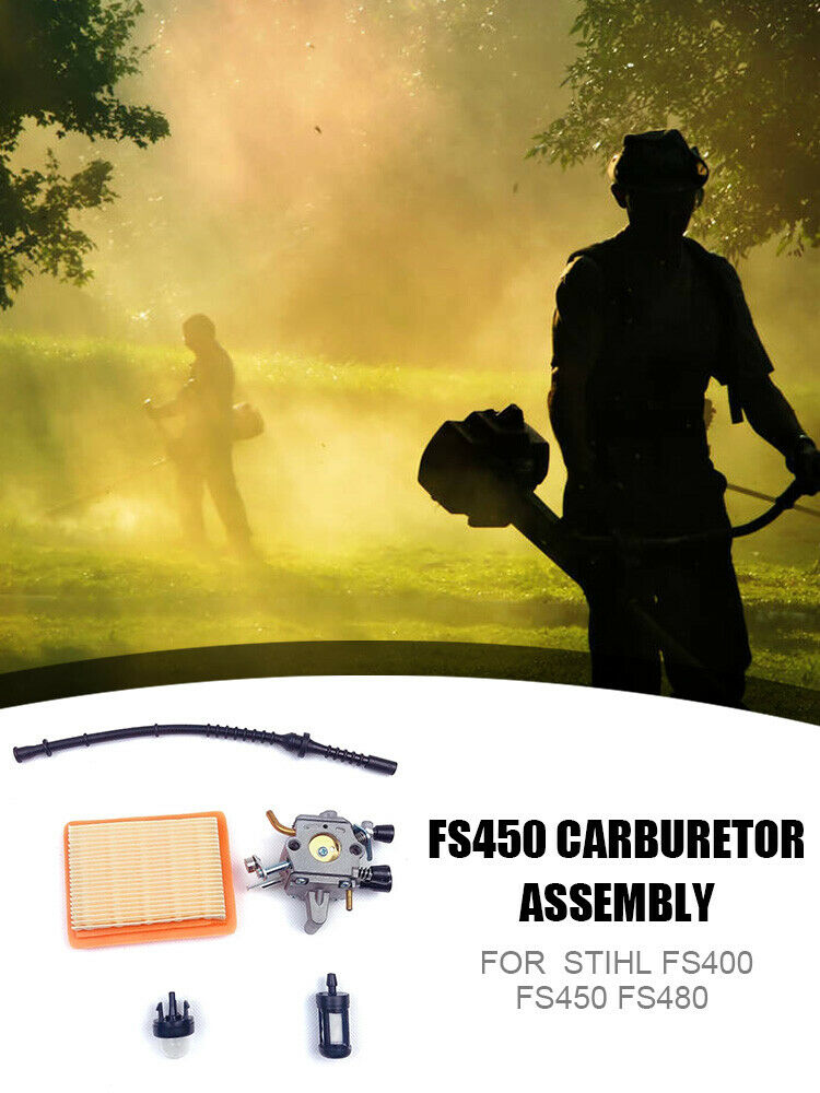 FS450 Carburetor Air Filter Set Replacement Suitable for STIHL FS400 FS450 LIN