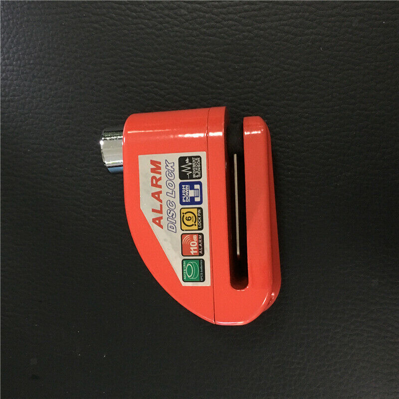 Security Anti Thief Motorcycle Bike Scooter Wheel Disc Brake Alarm Lock Red