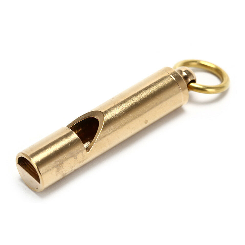 1pc 10mm brass EDC Emergency Safety Survival Whistle Keychain For Camping To XC