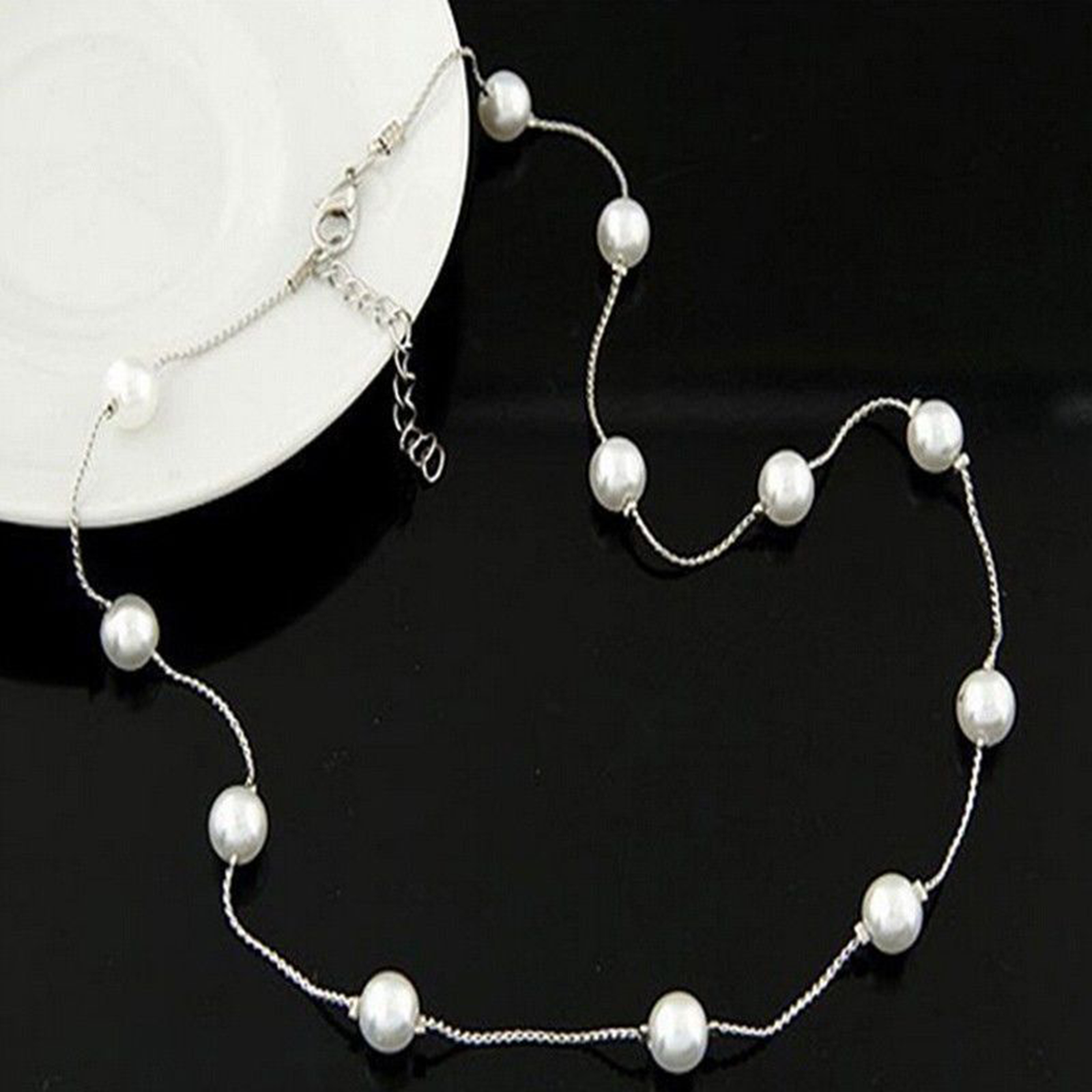 Women Jewelry Fashion Pendant Chain Crystal Choker Chunky bib Statement Necklace