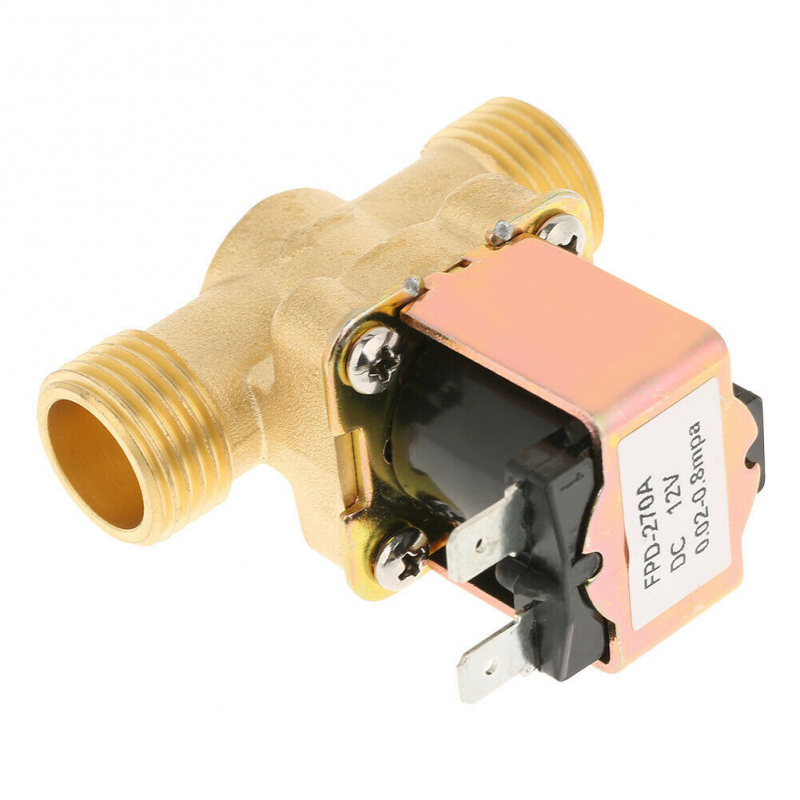 Normally Closed Water Valve Dc12V Full Copper External Thread Solenoid Valve