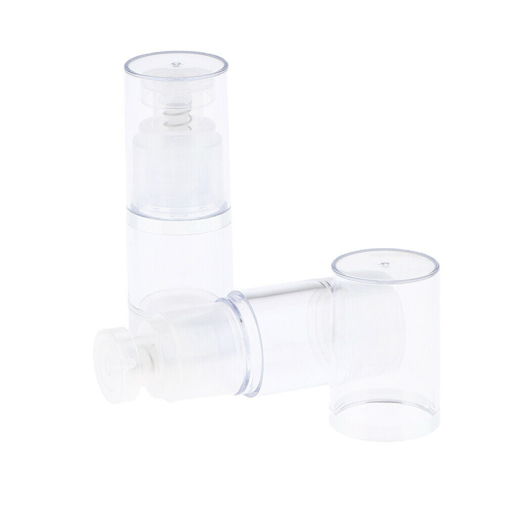 2Pcs Portable Airless Vacuum Cosmetic Lotion Pump Bottles for Home Salon - as