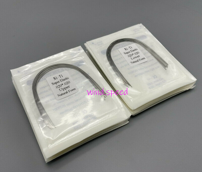 20packs Dental Orthodontic Arch Wire Rectangular Natural Elastic Niti 20X20 U&L