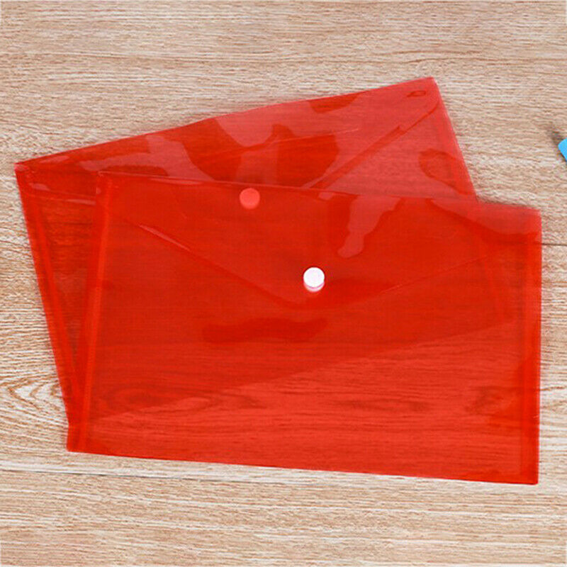 5pcs Plastic Envelopes Document Folder Letter Transparent File Envelopes .l8