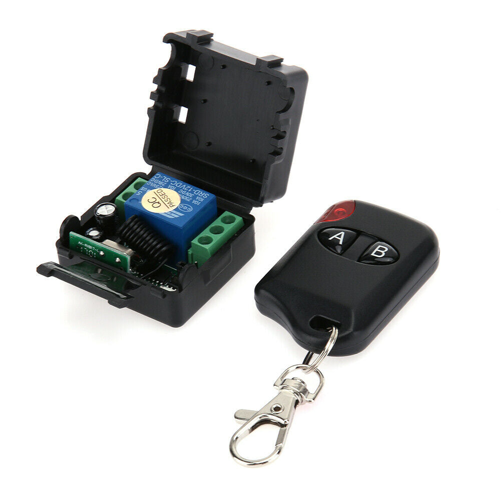 12V Relay Wireless Remote Control Lamp Two Key LED Switch Transceiver @