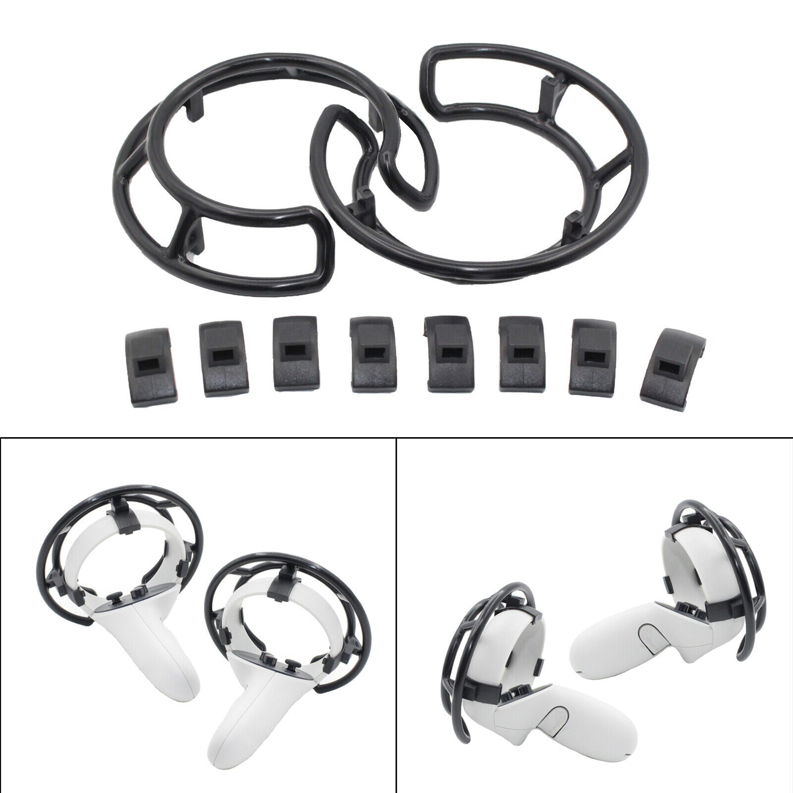 2PCS VR Anti-Shock Controller Grip Protective Accessories for   Quest 2